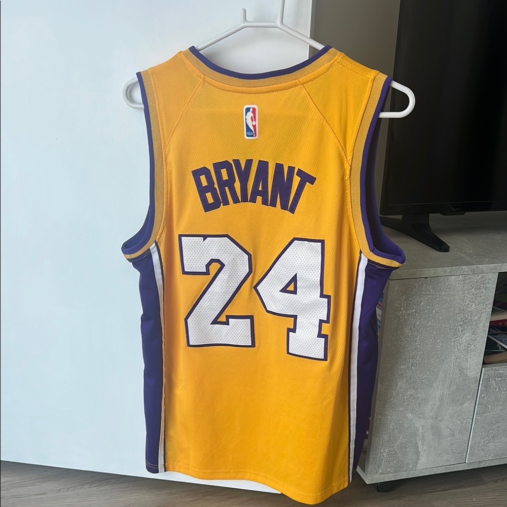 Nike Yellow and Purple Lakers Jersey